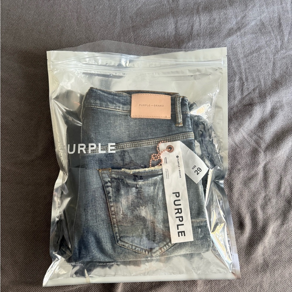 Purple brand Men's Distressed Blue Skinny Jeans